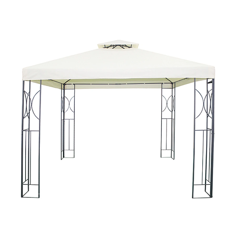 Cort pavilion Party 3X3X2.6m cu ventilare, alb