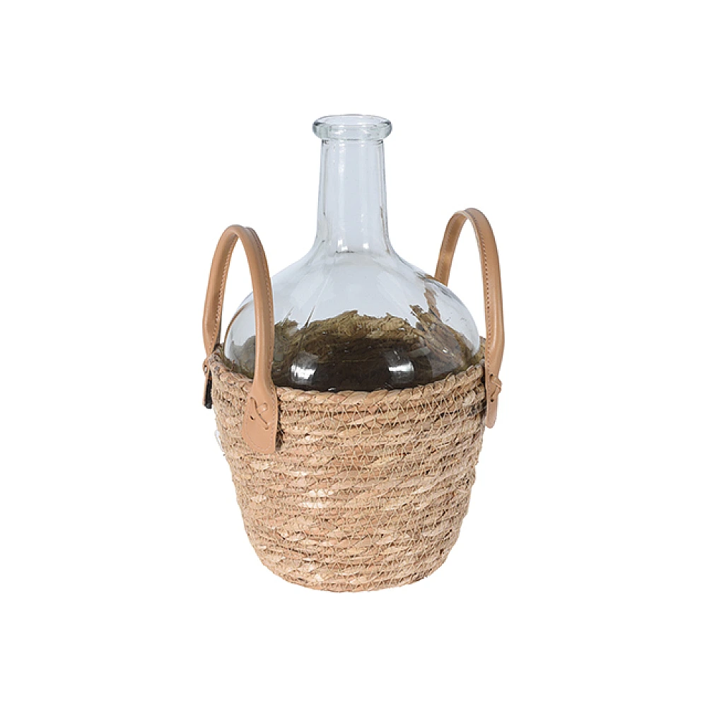 Damigeana din sticla D20X31cm, husa din paie
