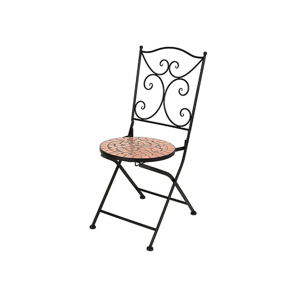 Scaun Bistro Mozaic metal-piatra 40X38X90cm Terra