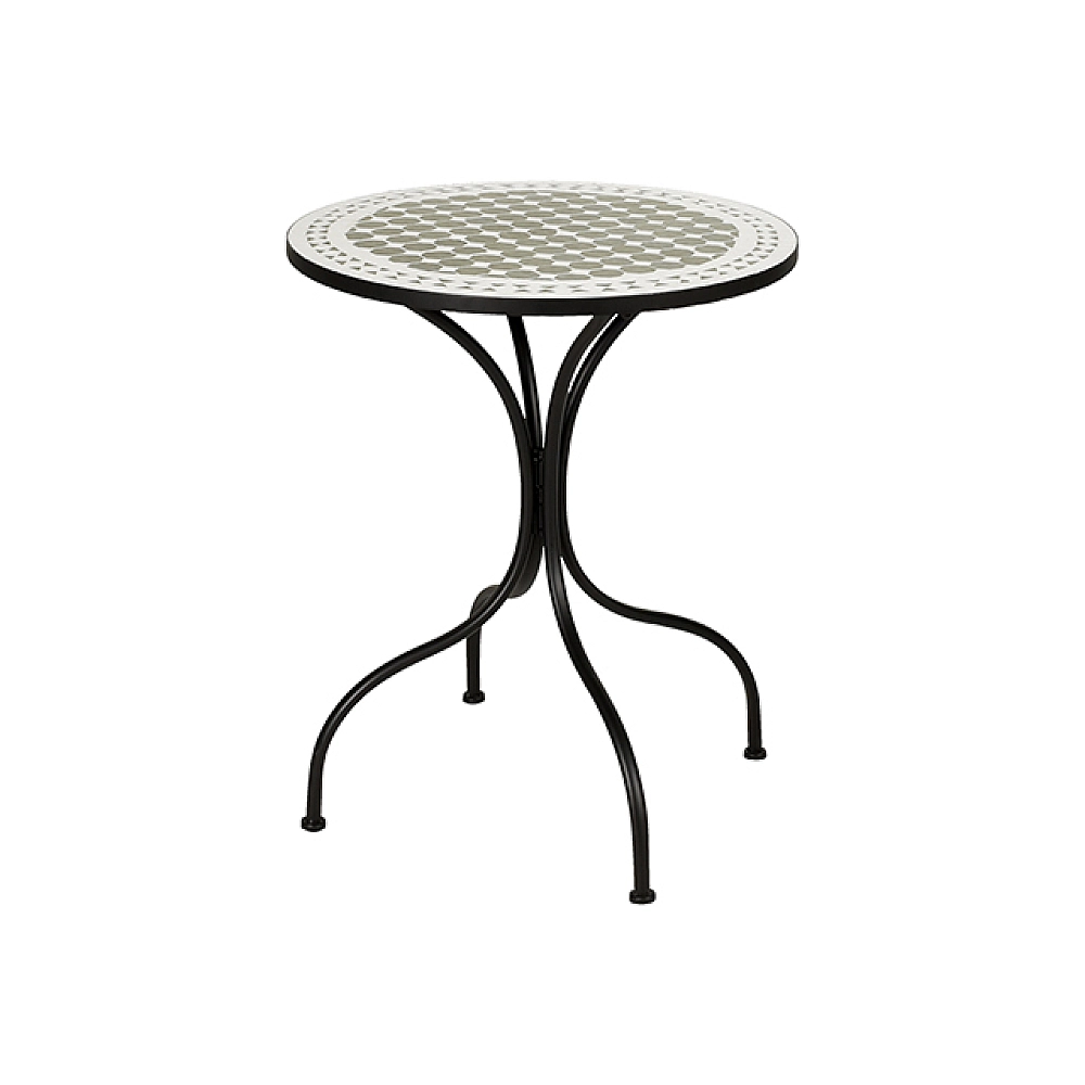 Masa Bistro Mozaic Green metal-piatra D60cmX70cm