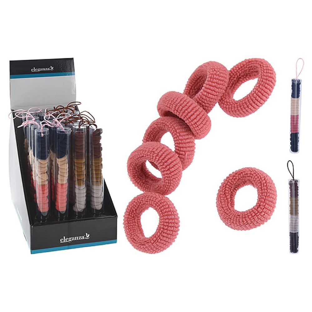 Set elastice pentru par Eleganza 30buc mici voluminos, tub