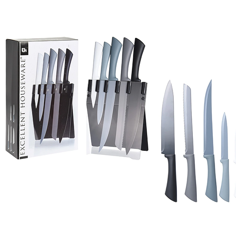 Set cutite EH 5buc, suport din plastic