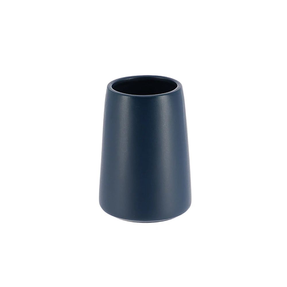 Pahar pentru periute de dinti Tendance Solid Color albastru-inchis, polirasină