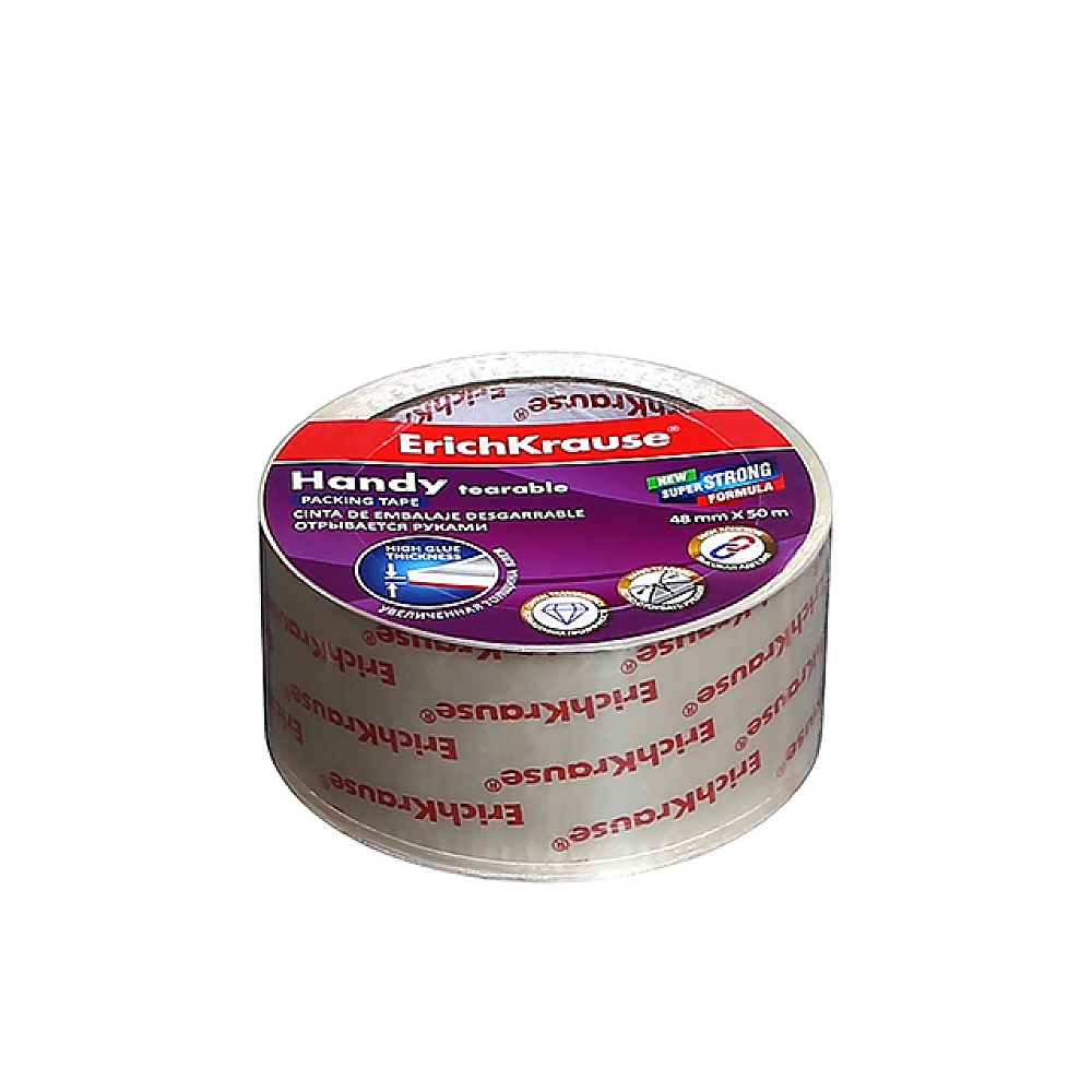 Banda adeziva 50mX48mm ErichKrause Handy tearable, transparent