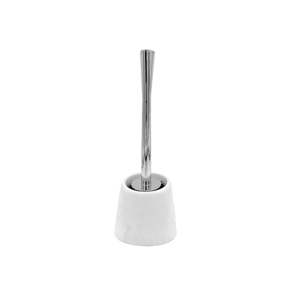 Perie WC cu suport conic Tendance alb, din plastic