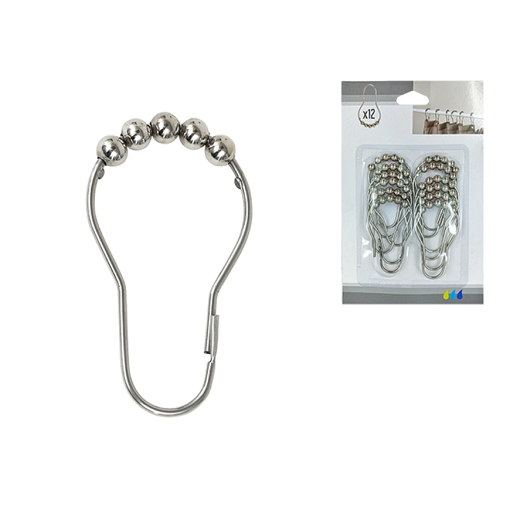 Inele pentru perdea Tendance 12buc 7.5X4cm, inox