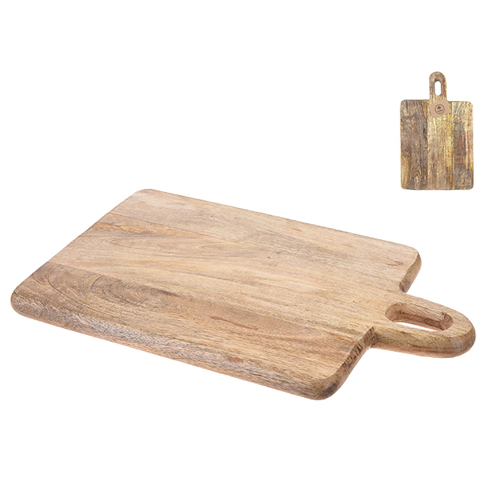 Tocator din lemn mango EH 39X25X2.2сm, cu maner