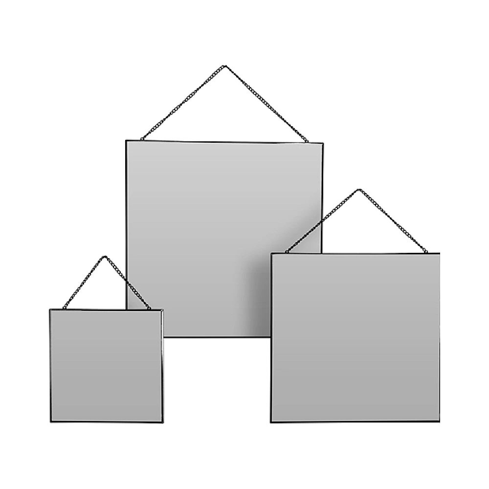 Set oglinzi de perete 3buc: 35X35/30X30/20X20cm