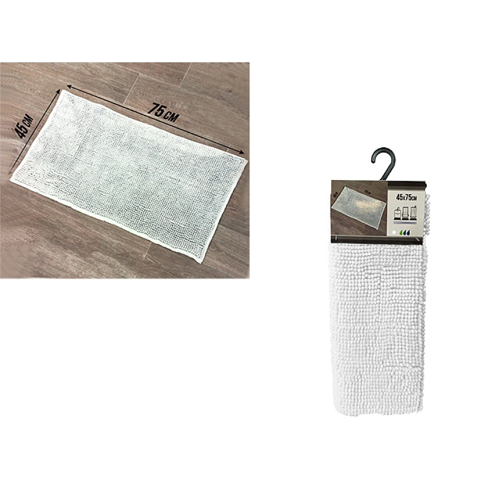 Covoras pentru baie 45X75cm Tendance, alb, microfibra
