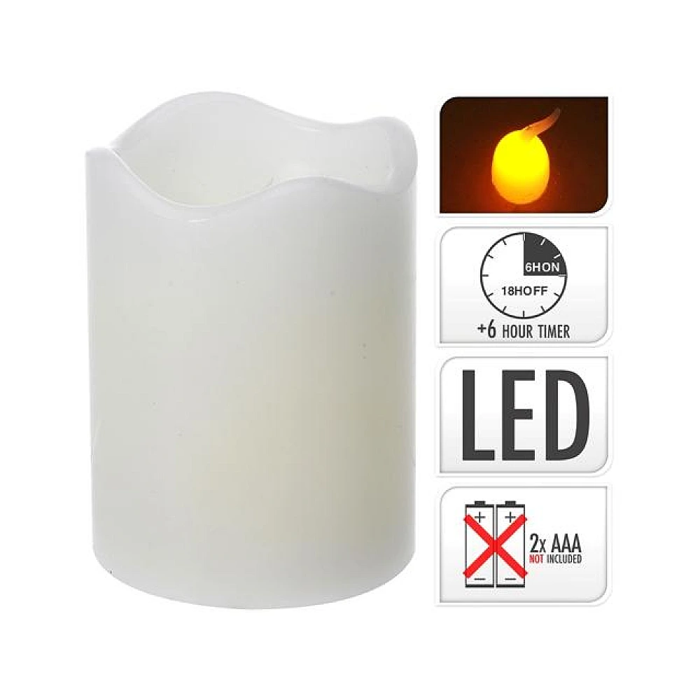 Lumanare LED 9X7cm, cu timer, alba