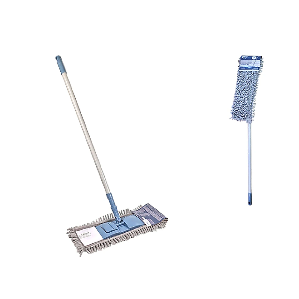Mop plat Ultra Clean, duza microfibra 44X14cm, maner max 130cm