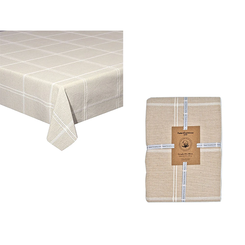 Fata de masa 150X300cm AF Boreal, 100% cotton, bej