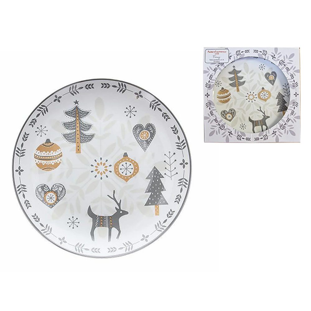Platou 31cm AF Christmas Finny, ceramica