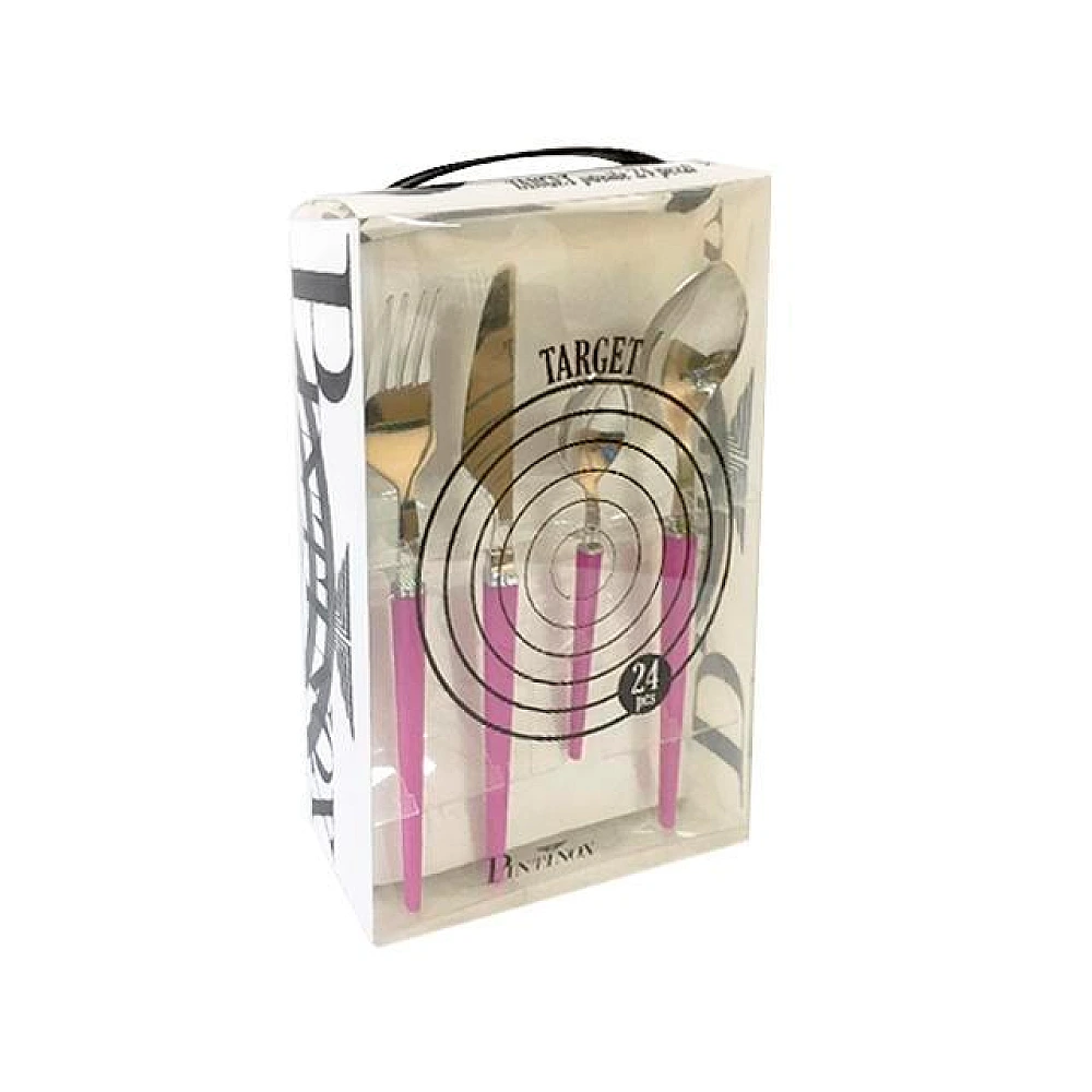Set 24 de tacamuri Pinti Target, manere plastic violet