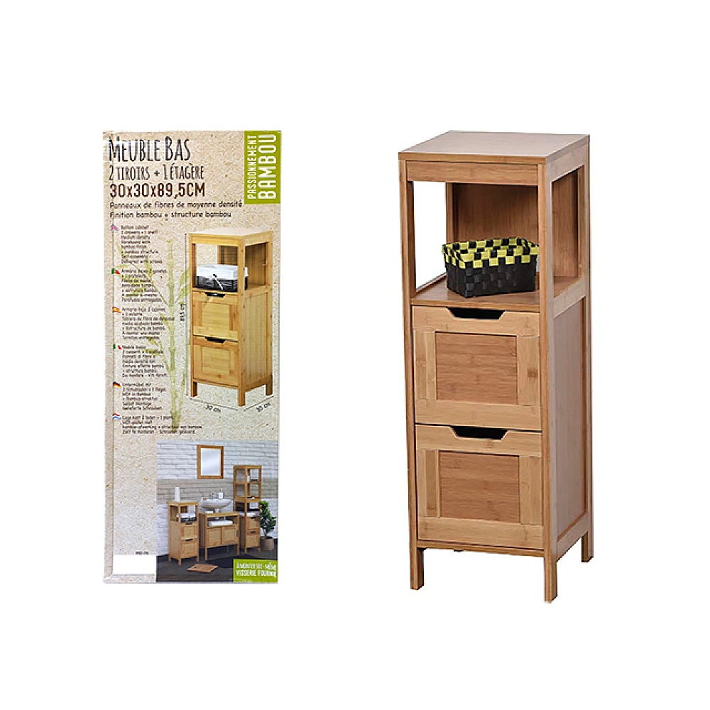 Dulap 3 sectiuni Tendance 30X30X89.5cm, bambus