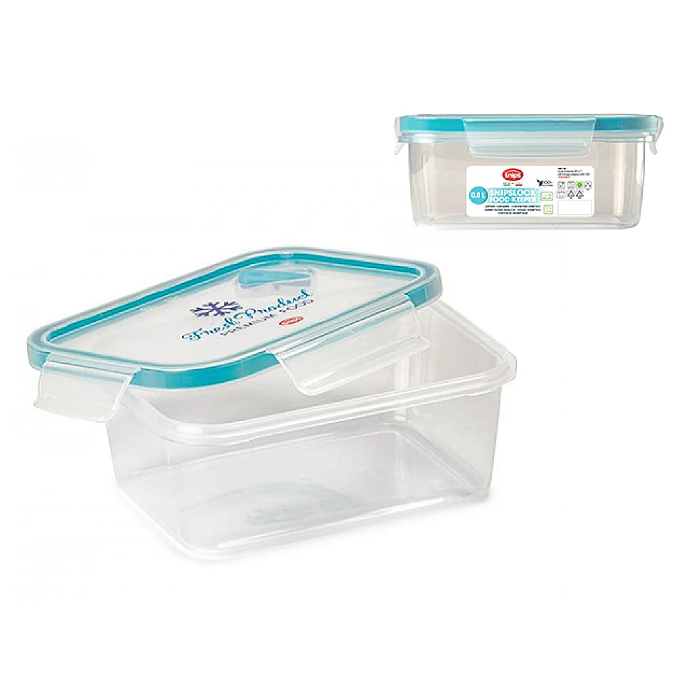 Caserola pentru frigider/MVP Snips 0.8l, 18X13.5X7.5cm, cu supapa