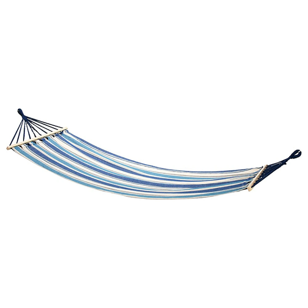 Hamac textil 200X80cm, cu suporturi din lemn, multicolor, max 120kg