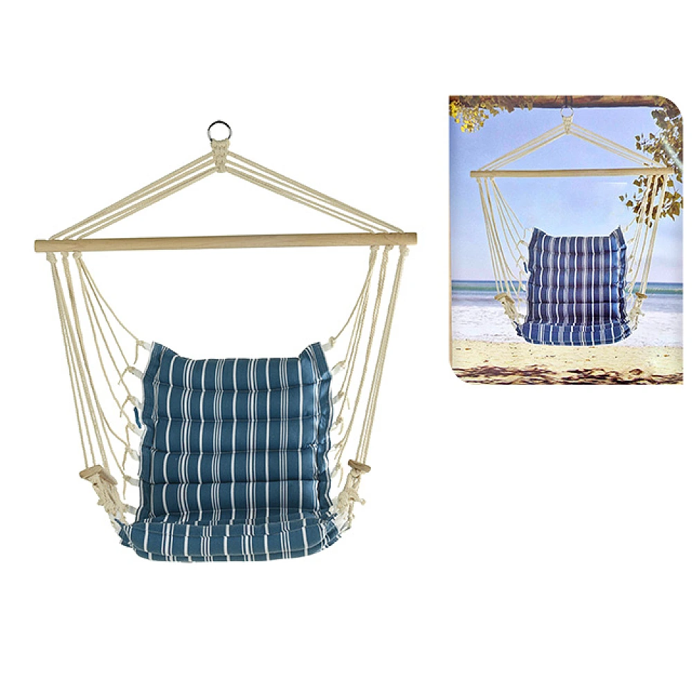 Hamac- scaun suspendabil textil 95X110 cm, max 120 kg, dungi, poliester