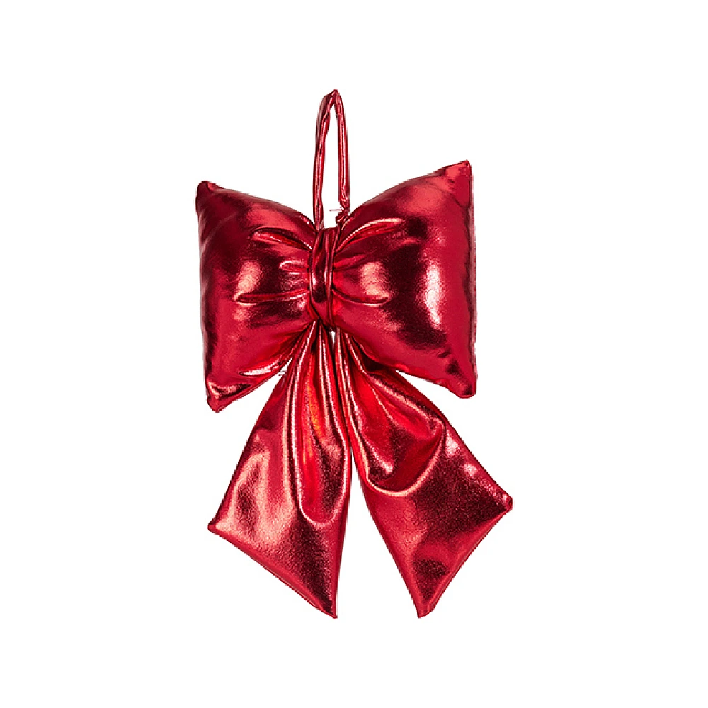 Fundita decorativa 13X6X20 сm, stofa brocart rosie