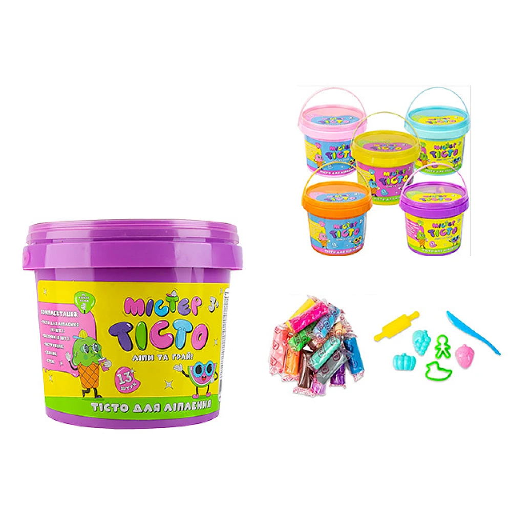 Set pentru creativitate Mister Aluat, 13 buc in galeata