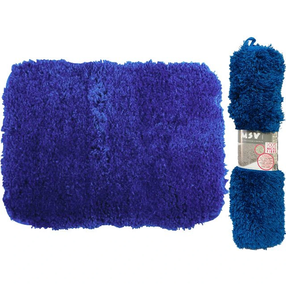 Covoras pentru baie 50X70cm MSV albastru, microfibra