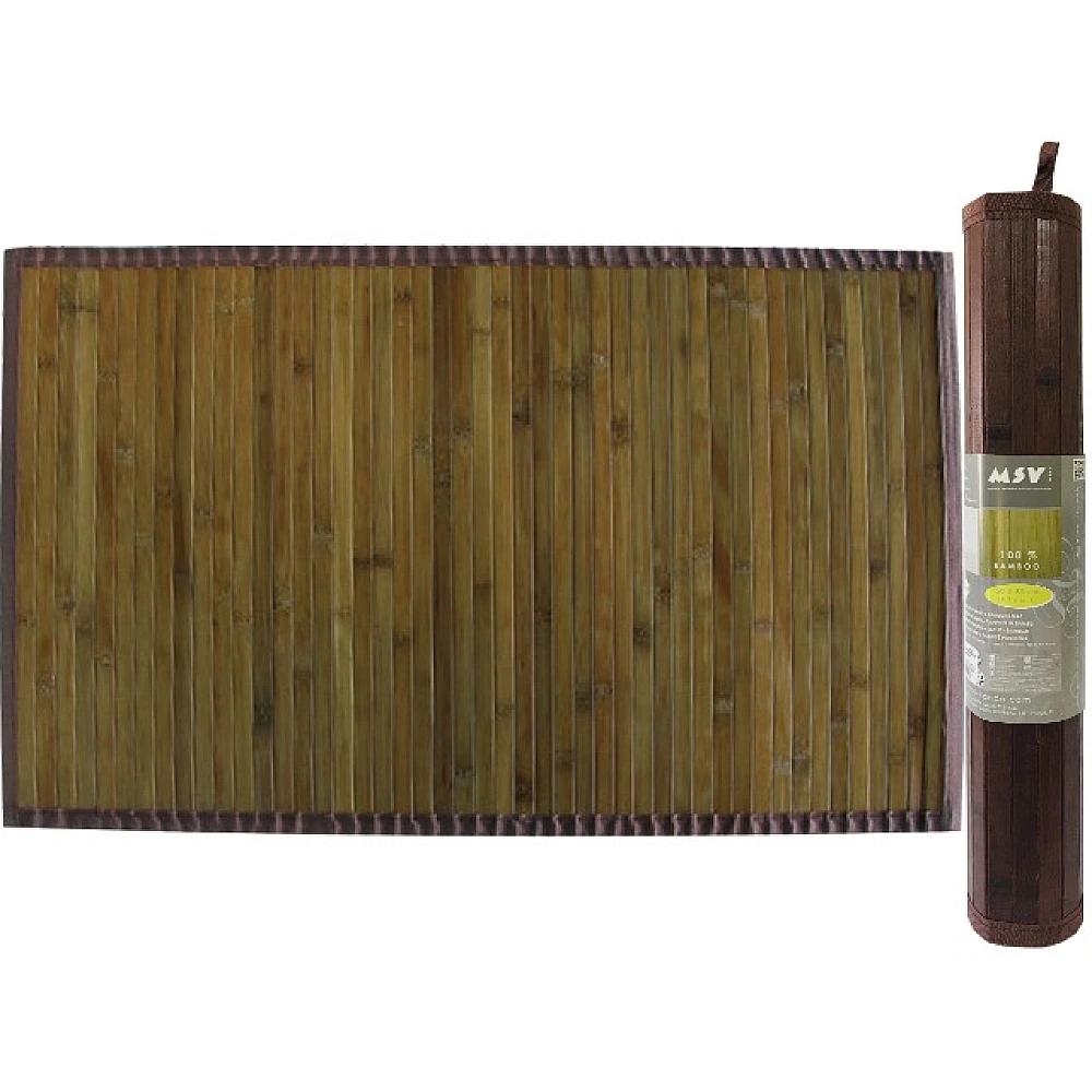 Covoras pentru baie 50X80cm MSV maro, bambus