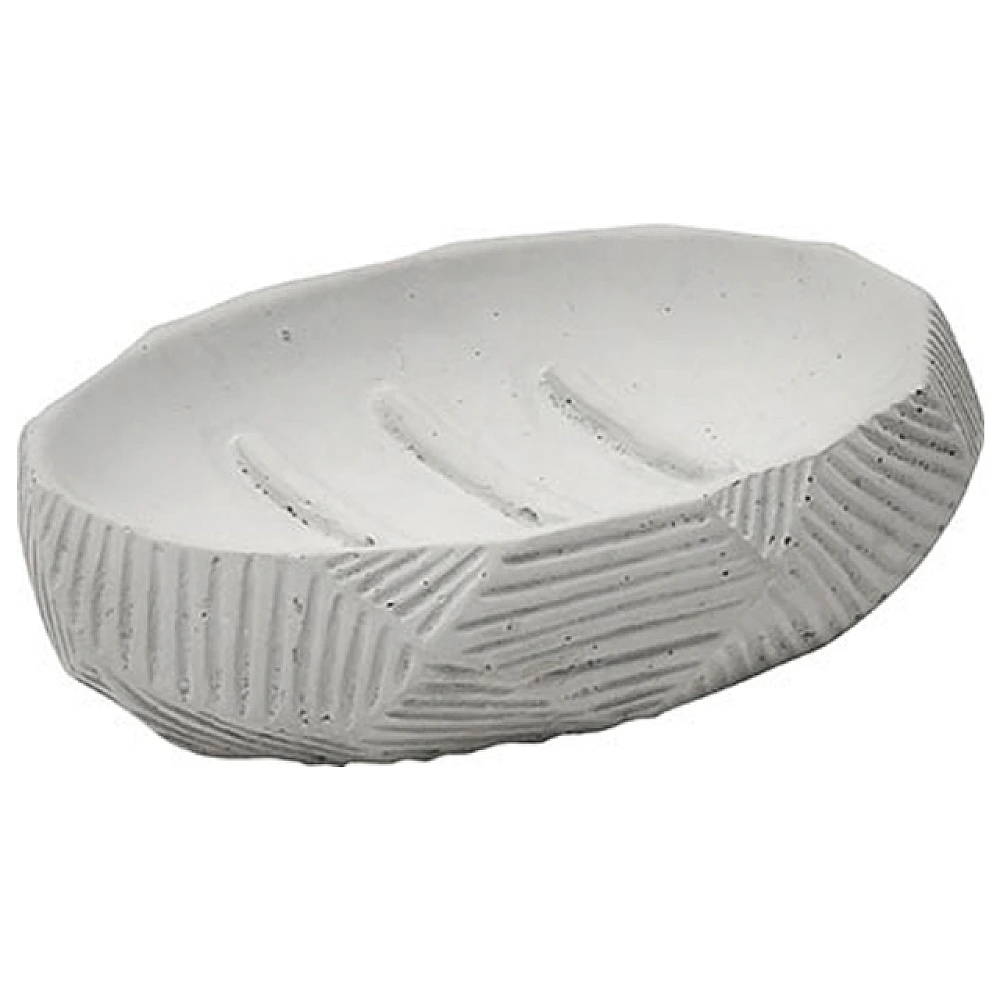 Săpunieră Tendance Stamp, gri, ceramică