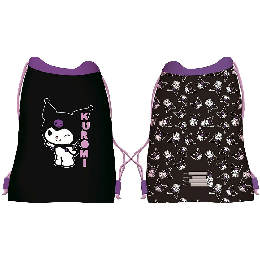 Geanta-rucsac pentru incaltaminte Kuromi Black 34X43 cm