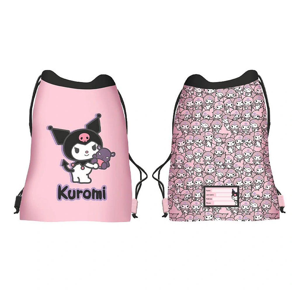Geanta-rucsac pentru incaltaminte Kuromi Pink 34X43 cm