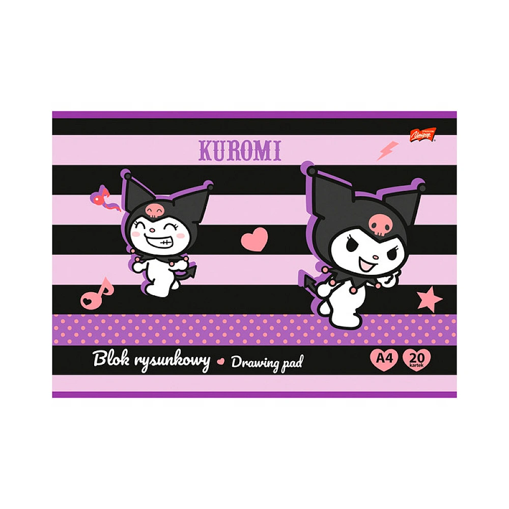 Album pentru desen A4 Kuromi, 20 foi