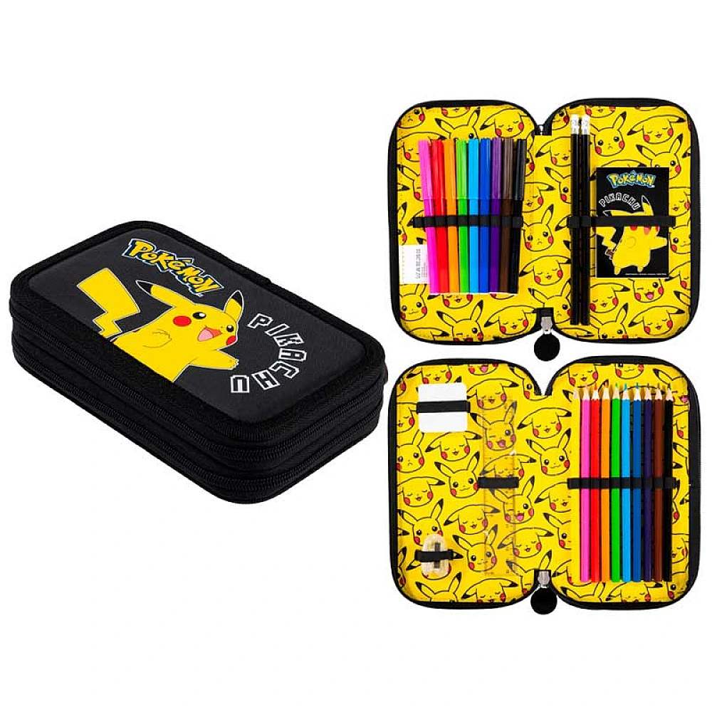 Penar 19X13X4.5 cm Bambino Pokemon, cu accesorii, 2 compartimente, textil