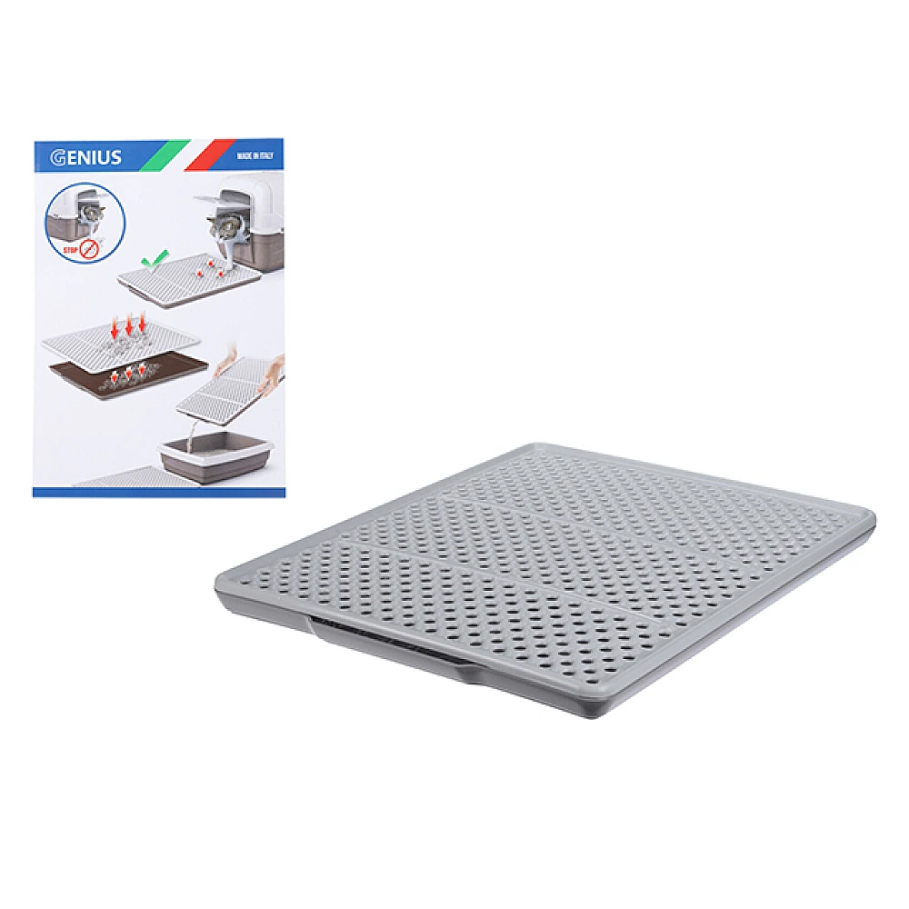 Tavă de drenaj pentru pisici Georplast Genius, din plastic, 46X36X3 cm
