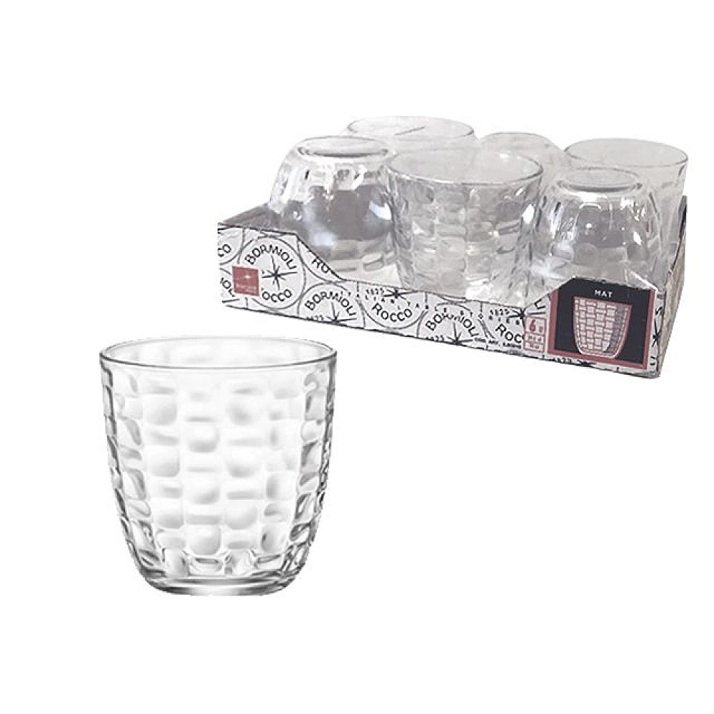 Set 6 pahare pentru apa Mat 295ml