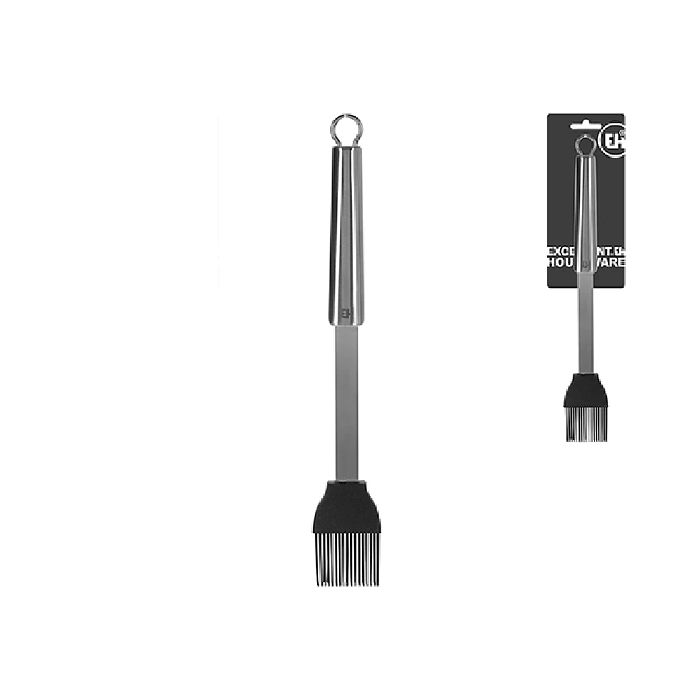 Perie pentru patiserie EH 30cm, silicon, maner metalic