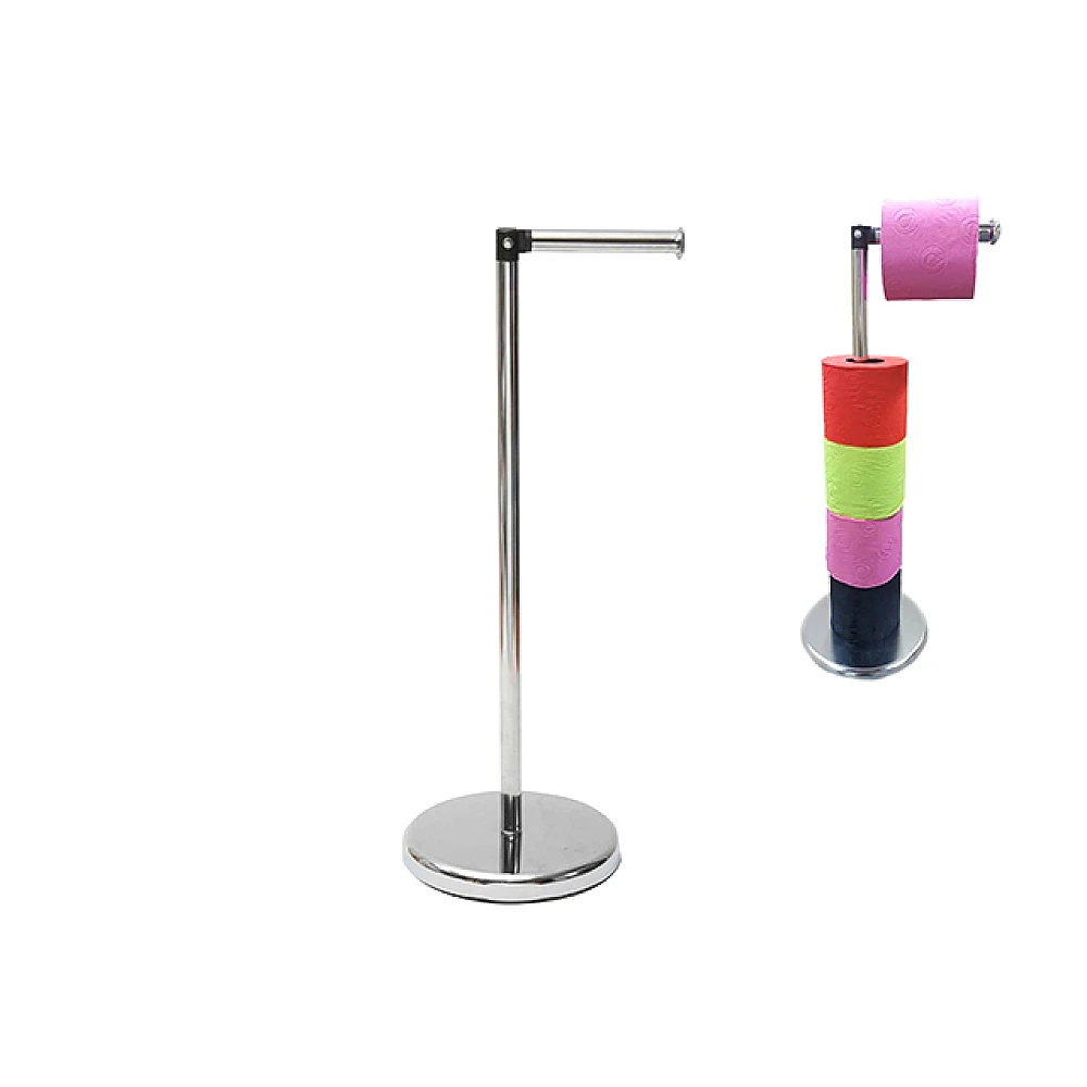 Suport pentru hârtie WC cu rezervor, Tendance 19X24X 55cm, crom