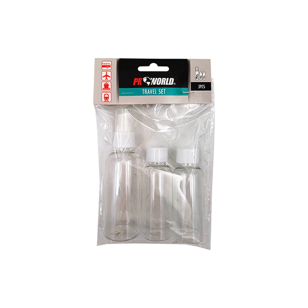 Set recipiente pentru bagajele de mana ProWorld 3buc: 1buc*80ml, 2buc*40ml