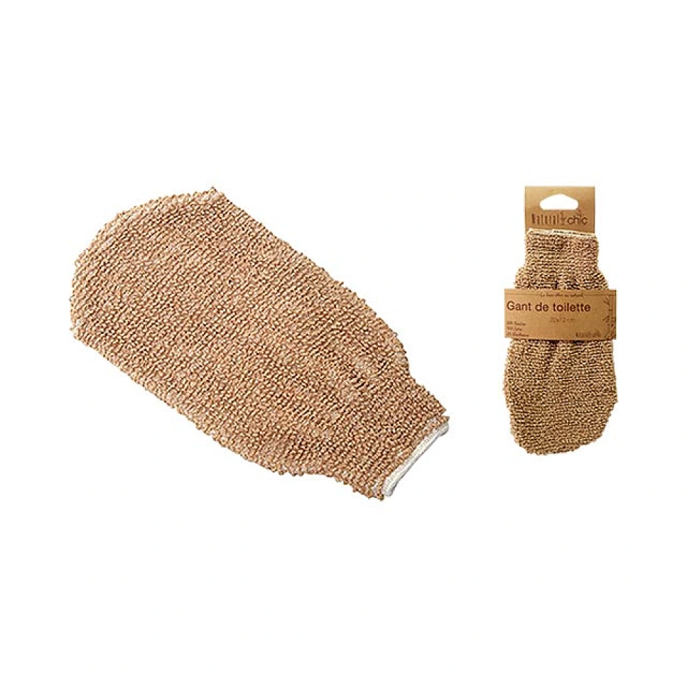 Burete-manusa de baie Tendance 22X12cm, naturala, bumbac, culoarea nisipului