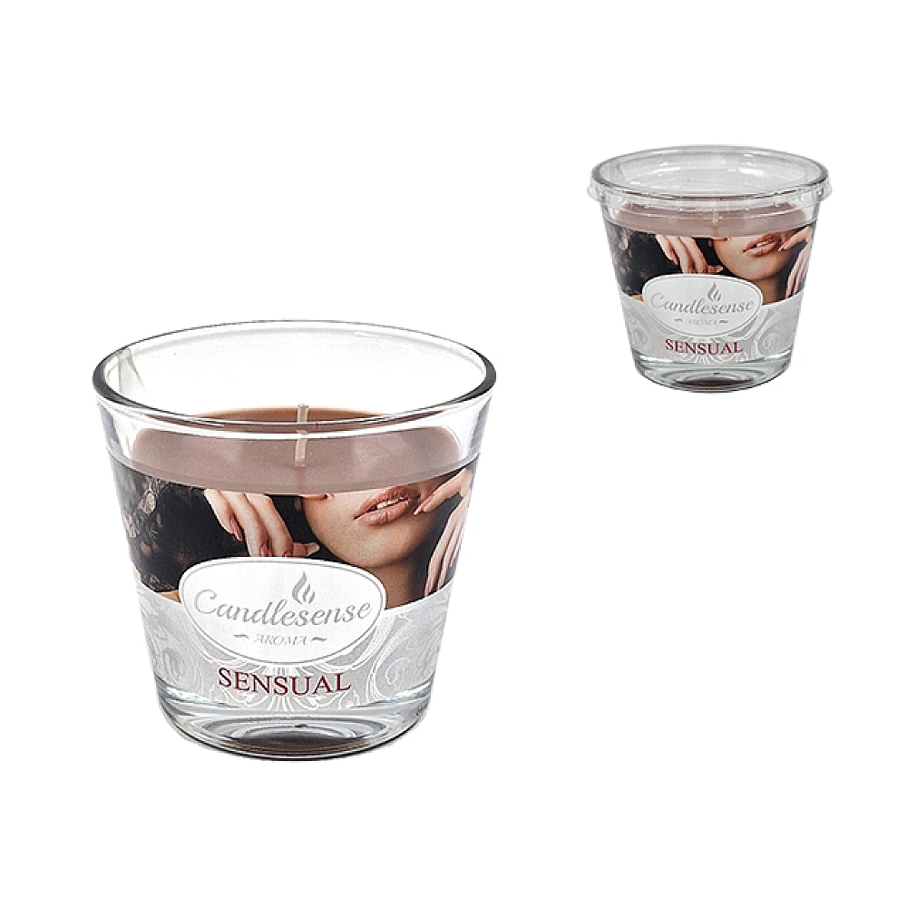 Lumanare aromatizata in pahar 9X8 cm, 26 ore, Sensual