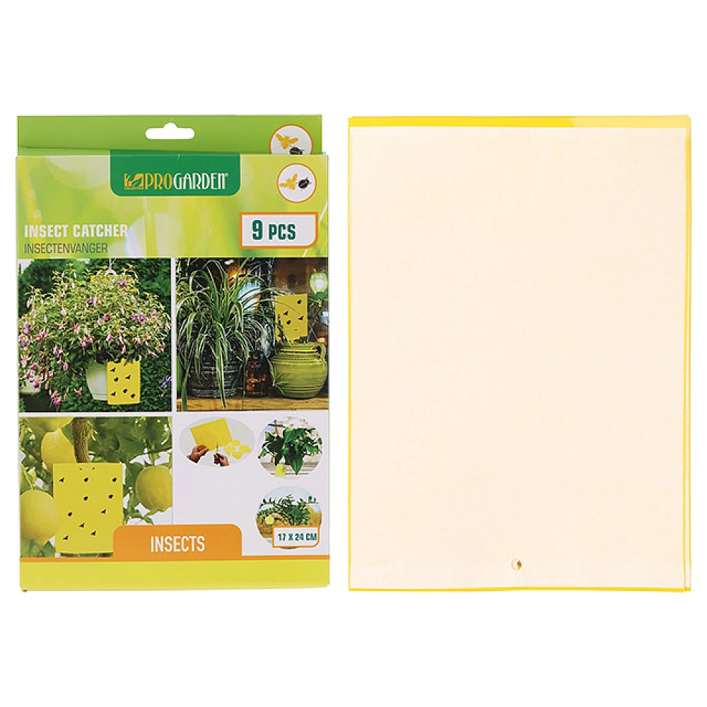 Set benzi adezive pentru insecte ProGarden, 9buc, 17x24cm