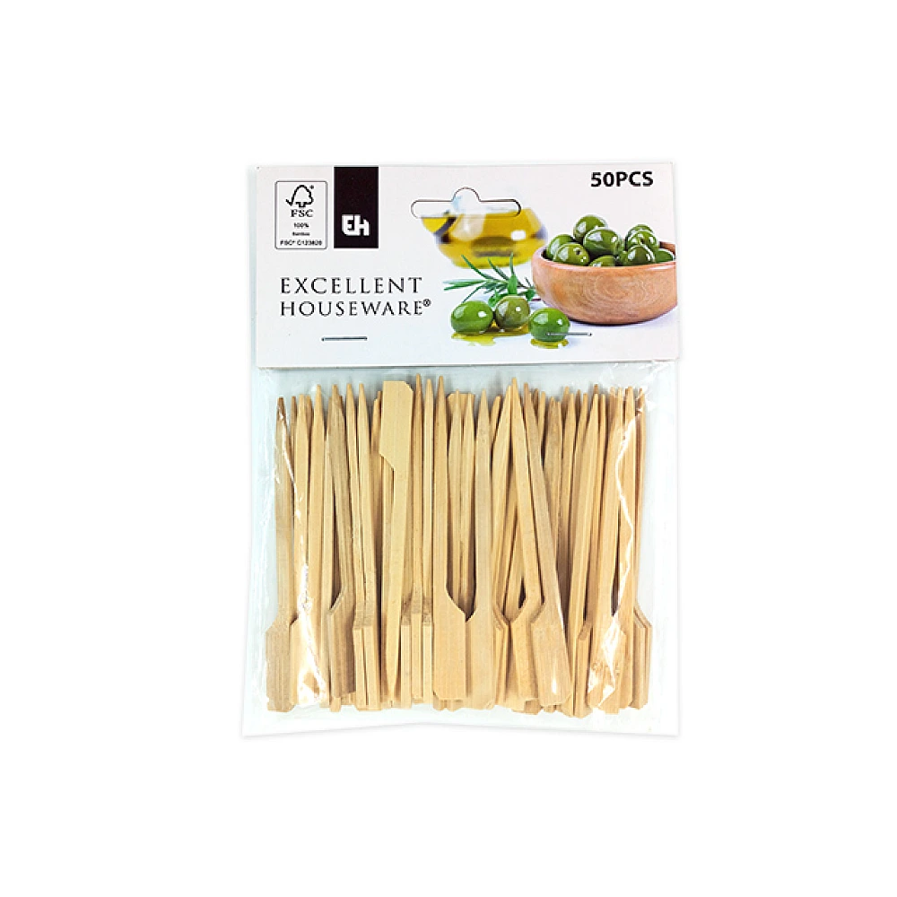 Set betisoare pentru aperitive EH 50buc 9cm, bambus, blister