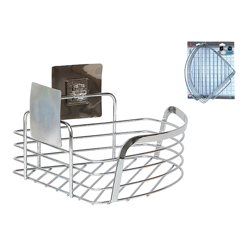 Cos de colt autoadeziv Tendance 22.5X14X30cm, crom