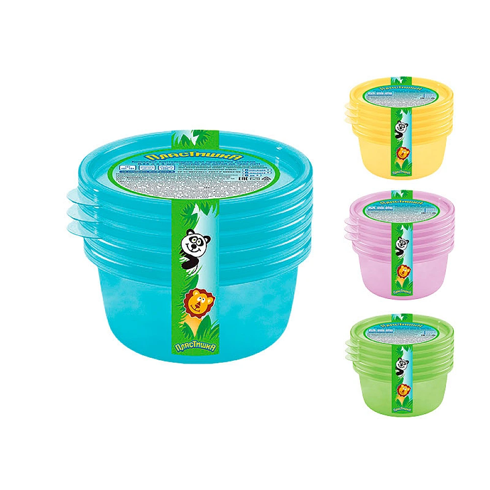 Set containere alimentare Plastisca 3buc, 0.25l