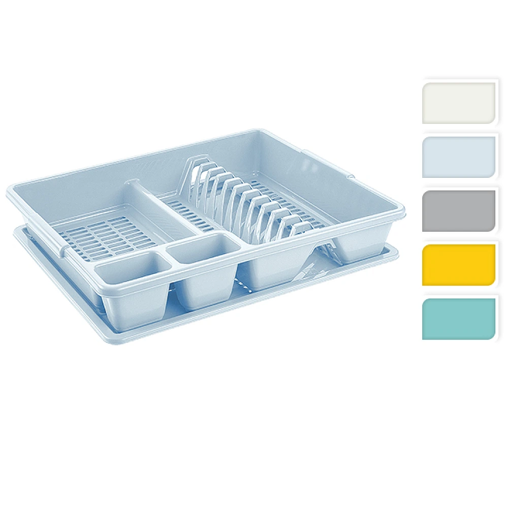 Uscător pentru vase Tontarelli, 47x38X8.5 cm, plastic, multicolor