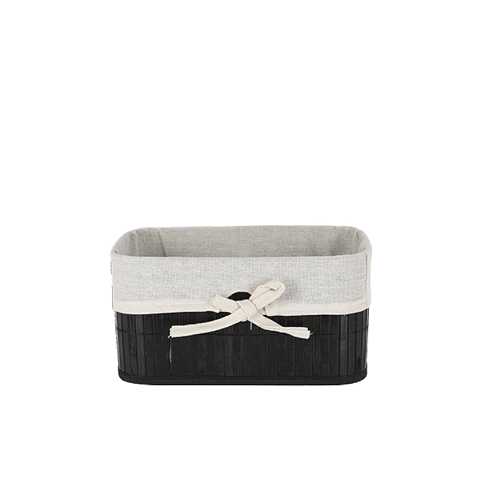 Cos H&S 29X19X14cm, negru, cu căptușeală, din bambus