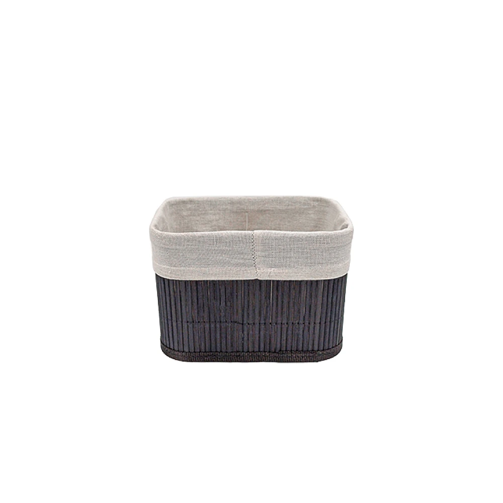 Cos H&S 20X15X14cm, negru, cu căptușeală, din bambus