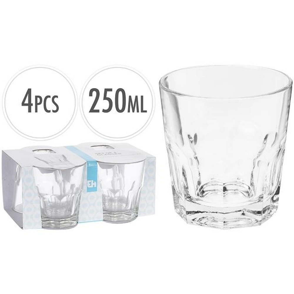 Set 4 pahare EH 250ml, 8.6cm