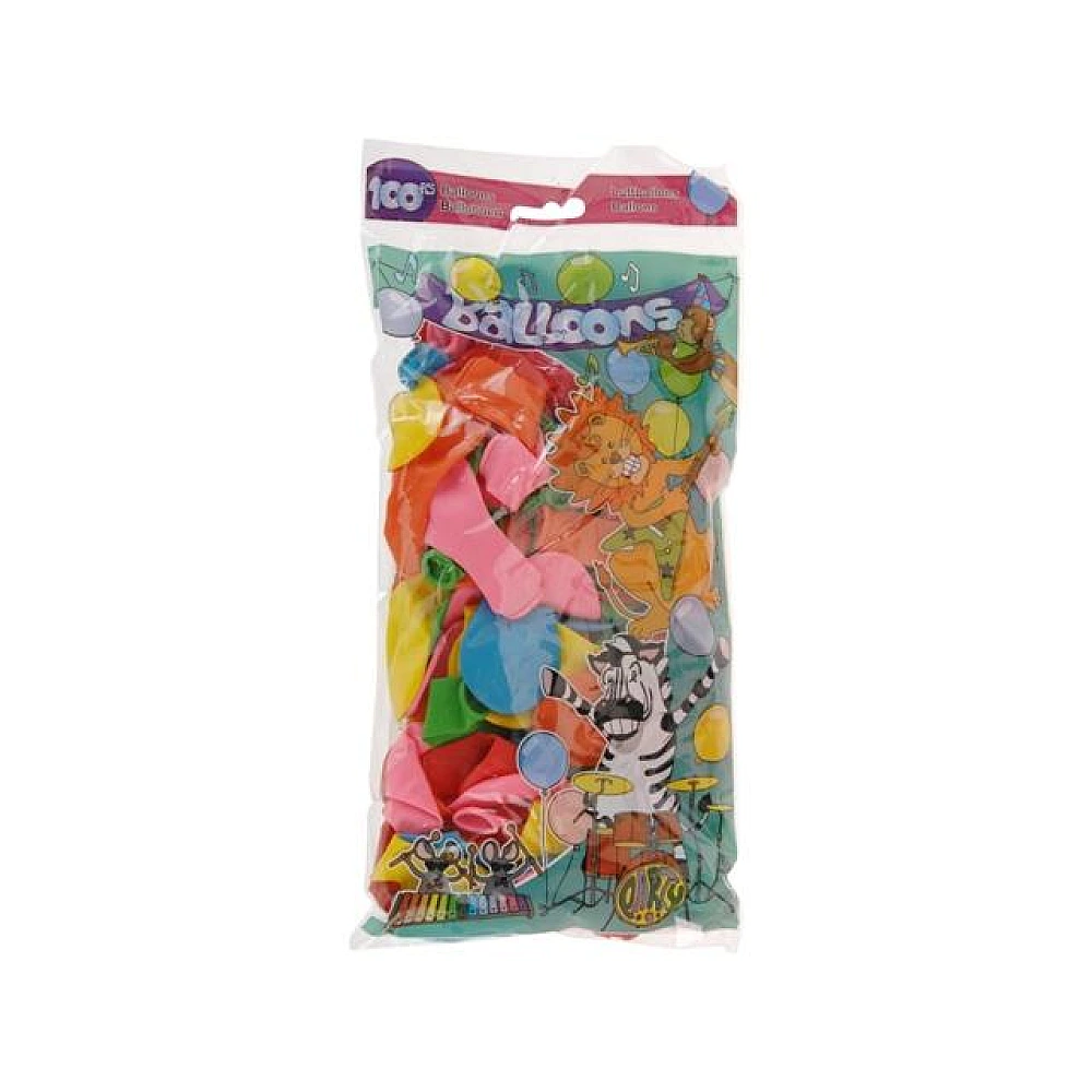 Set baloane 100buc, D20cm, diverse culori