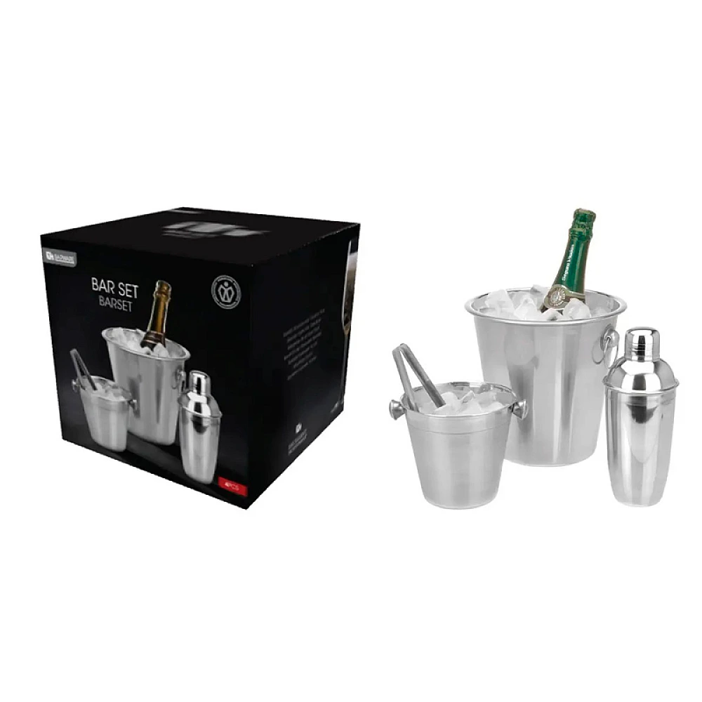 Set pentru bar EH: galeata pentru gheata, galeata de racire, shaker