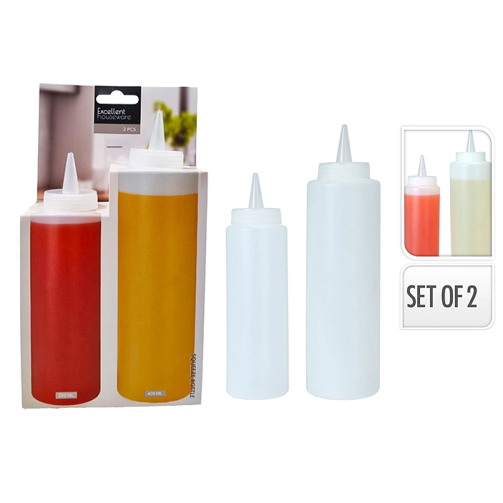 Set de 2 sticle pentru sosuri EH 400ml, 250ml, plastic