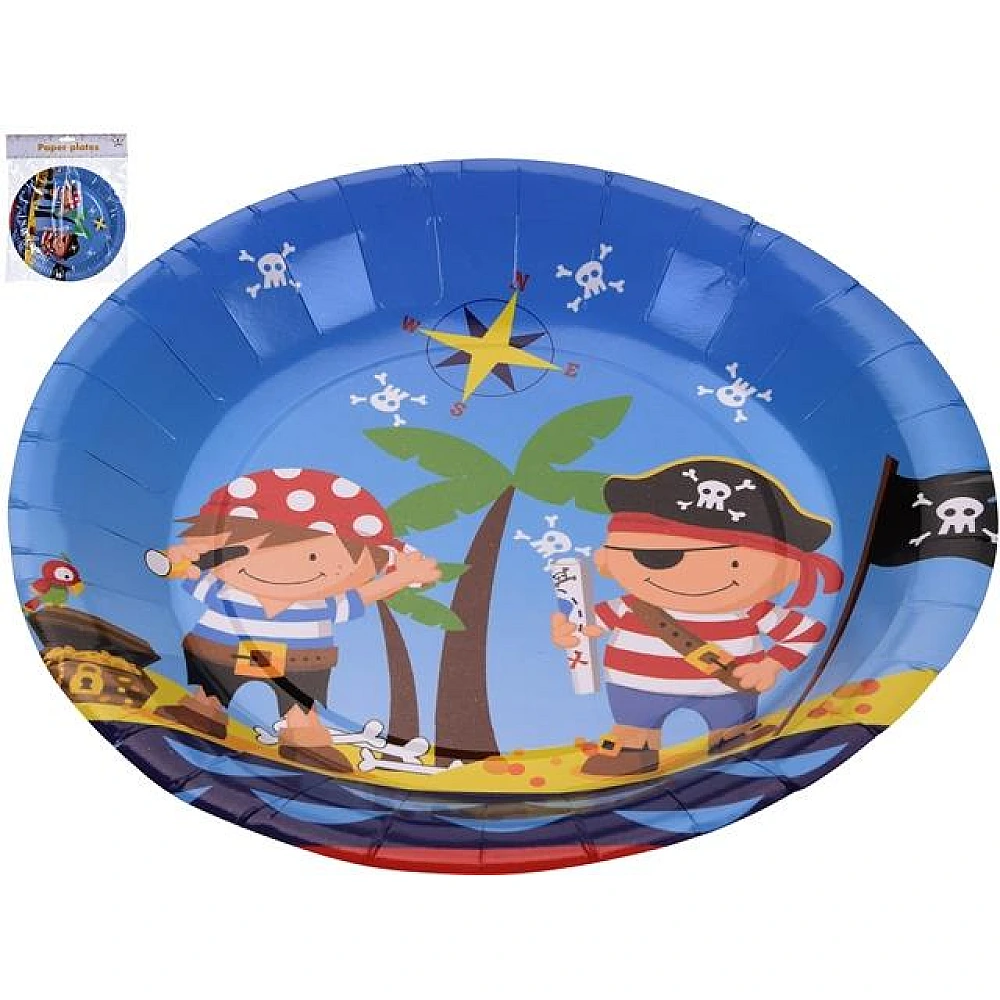 Set farfurii din hârtie Pirates 8buc, 23cm